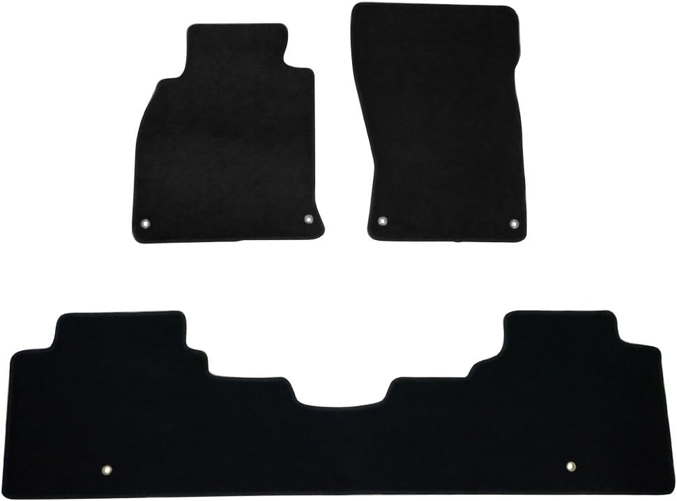 Floor Mats Compatible with 11-13 Infiniti M37, Black Nylon Flooring Protection Interior Carpets by IKON MOTORSPORTS, 2012
