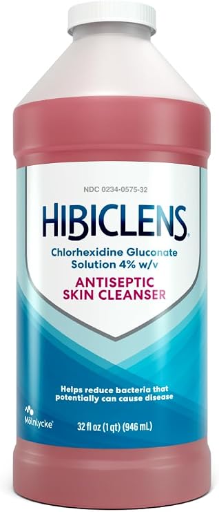 Hibiclens Antimicrobial and Antiseptic Soap and Skin Cleanser 32 oz for Home and Hospital 4% CHG, Packaging May Vary | Trusted by healthcare for 50+ years, tough on hospital germs yet gentle for daily use*