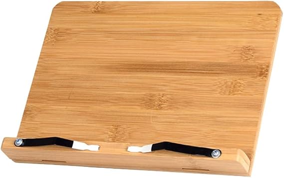 Portable Table Foldable Multifunctional Reading Shelf, Height-adjustable Portable Desk, Laptop Desk With Book Holder/Book Bezel (Size : 38.5x28cm)