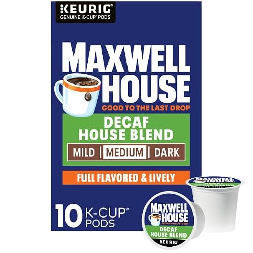 Maxwell House Decaf House Blend Medium Roast K-Cup Coffee Pods, 10 CT Pack of 1