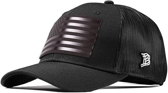 Branded Bills Salute Classic Snapback Hat for Men Midnight | Raised PVC rubber patch, moisture-wicking sweatband, breathable perforated side panels, quick-dry stretch fabric