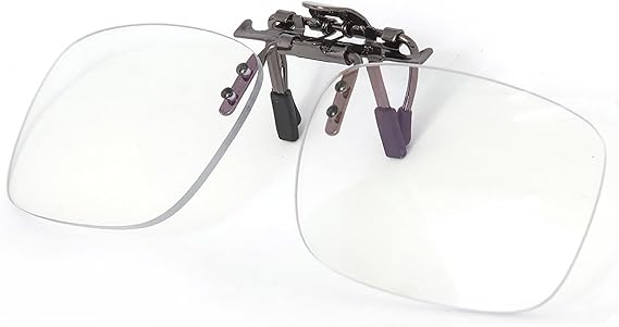 Blue Light Blocking Clip On Glasses Flip-up Computer Gaming Glasses Clip On Prevent Digital Eyes Strain Fatigue Video Gaming Eye Protection Advanced Computer Eyewear