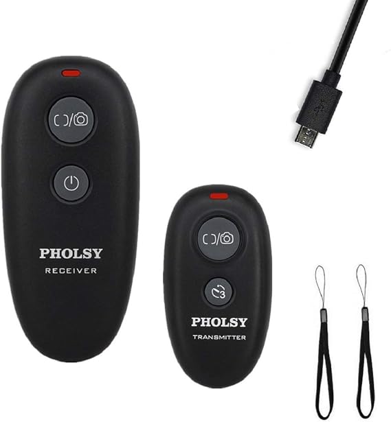 PHOLSY Wireless Shutter Release for Fujifilm Camera Remote Control | For Fujifilm GFX50S XPro2 X-H1 X-T2 X-T1 X-T10 X-T20 X-T100 X-E2S X-E2 X-M1 X-A3 X-A2 X-A1 X-A10 X100F X100T X70 X30 XQ2 XQ1