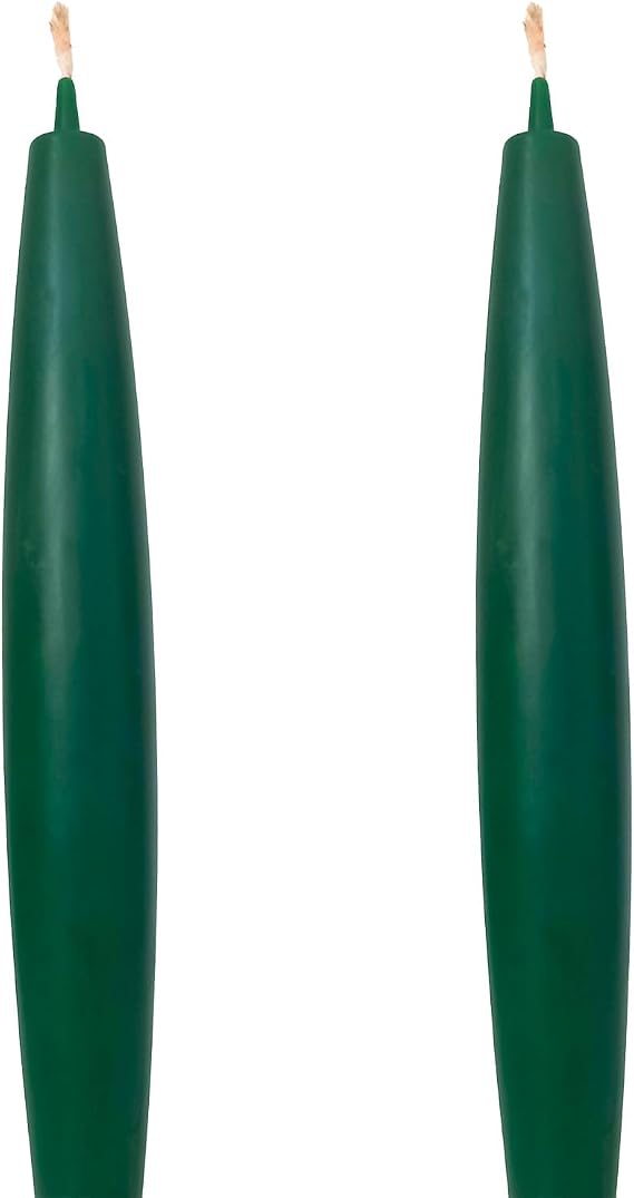 Petekoğlu Balmumu Mum (2 Adet) Şamdan Mumu Mermi Formunda Masa Mumu 22 Cm Bees wax (yeşil) [Enerji Sınıfı A++]