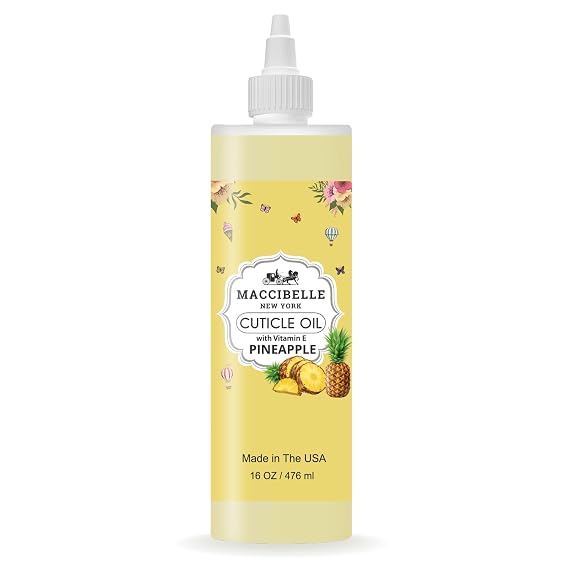 Cuticle Oil For Nails Refill size for Dry Cracked Cuticles (16 Ounce, Pineapple)