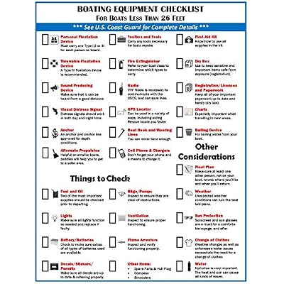 Zieglerworld Laminated Boating Safety Education Equipment Checklist & Boat Knot How to Reference Guide!