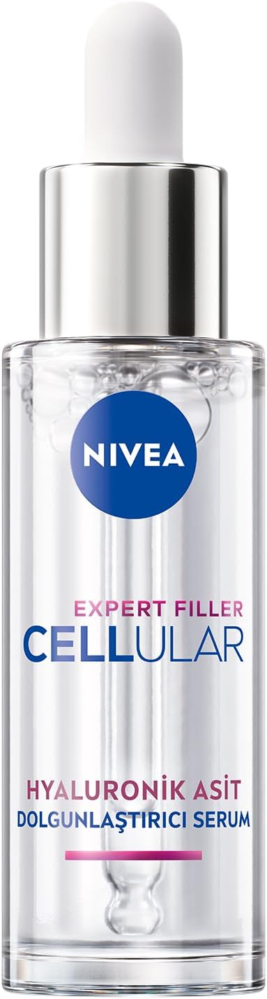 NIVEA Cellular Expert Filler Nemlendirici Cilt Serumu 30ml,Kırışıklık Karşıtı,Dolgunlaştırıcı,Saf Hyaluronik Asit,Tüm Cilt Tipleri