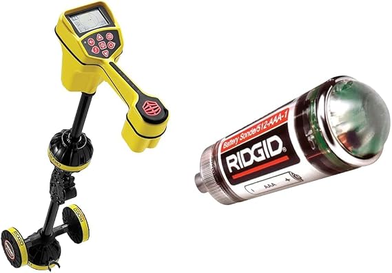 RIDGID 21893 SeekTech SR-20 Utility Pipeline Locator and Receiver & 16728 Compact Remote Transmitter, 512 Hz. NaviTrack Battery Sonde