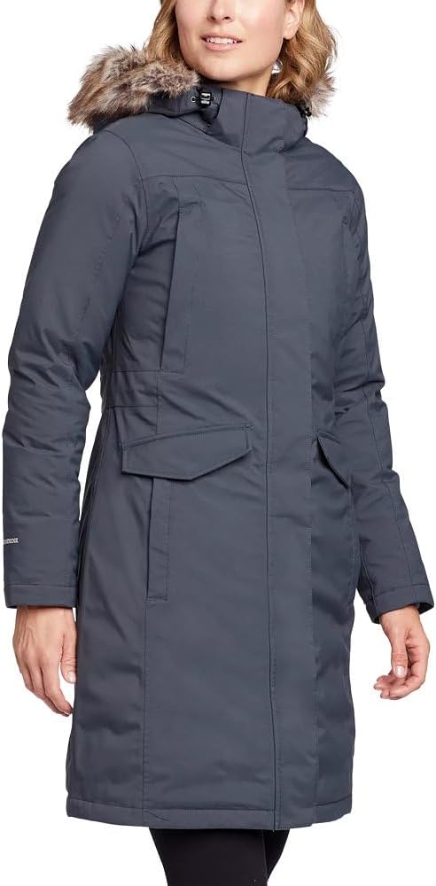 Eddie Bauer Women's Silver Lining Down Stadium Coat, Storm Regular XXL