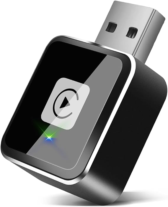 Wireless CarPlay Adapter for iPhone, Mini USB and Type-C | Convert Wired CarPlay to Wireless, Fast 5.8GHz Wi-Fi, OTA Updates, Low Latency, Plug and Play for Cars with Factory CarPlay