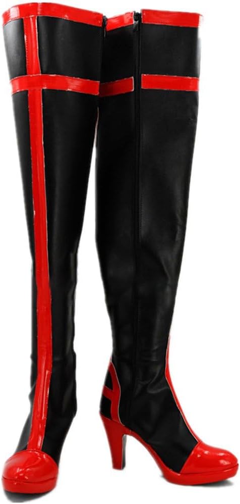 Ryuko Matoi Senketsu Synchronized Black Long Boots Cosplay Shoes Custom Made Props Anime Halloween W3450