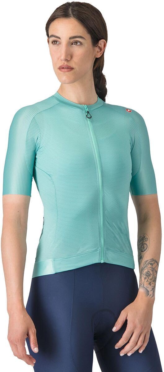 CASTELLI Womens Espresso Jersey with Breathable Stretch Fabric for Gravel Cycling & Road Biking