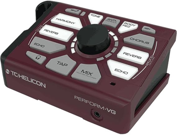 TC Helicon PERFORM-VG Ultra-Simple Mic-Stand-Mount Vocal and Acoustic Guitar Processor for Solo and Duo Performers, Compatible with PC and Mac