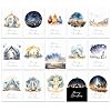 the lazy panda card company 30 Religious Christian Christmas Cards with 15 different designs and 30 Kraft Brown Envelopes made from Recycled Paper