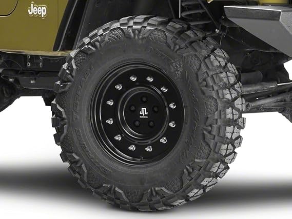 Mammoth General Matte Black Wheel 16x8 Aggressive Styling Rim Fits Jeep Wrangler TJ 1997-2006