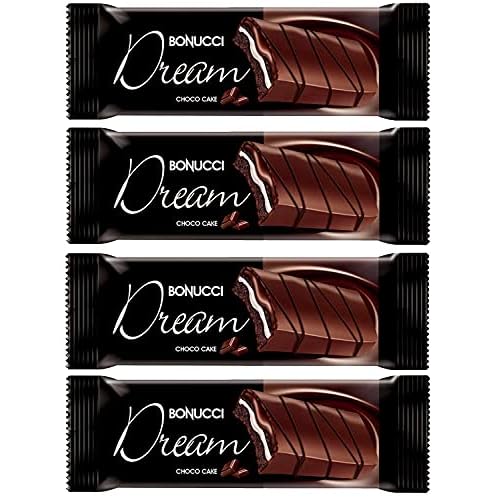 Bonucci Dream Chocolate Cake Bars 24 Pack Flavored with Milk Cream - Craving Snack - Lunch on the go: Individually wrapped for convenient packing. The perfect treat to add to anyones lunch box or snack time in a hurry. A variety of of low calorie treats the whole family will love...