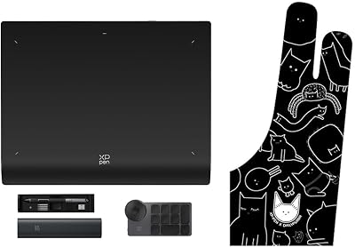 XPPen Wireless Drawing Tablet Deco Pro LW 2nd, 11 Inch Bluetooth Computer Graphics Tablet with XPPen Digital Drawing Glove - Two-Finger Artist Glove