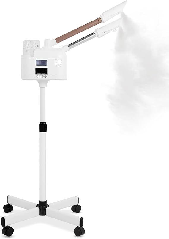 Facial Steamer, 2 in 1 Esthetician Steamer with Hot & Cold Mist and Ozone