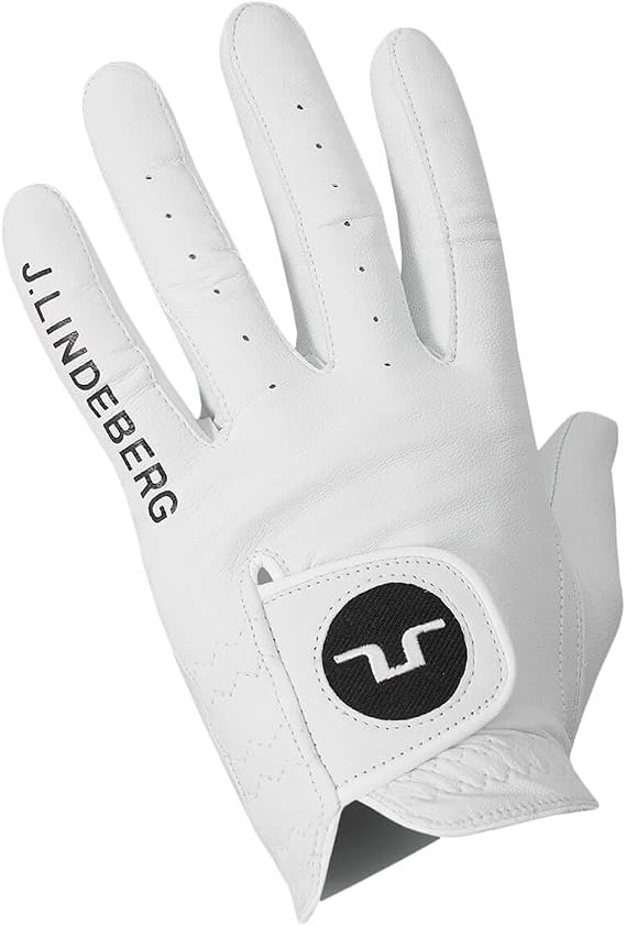 J.Lindeberg 2023 Ron Leather A Golf Gloves RH White Medium/Large