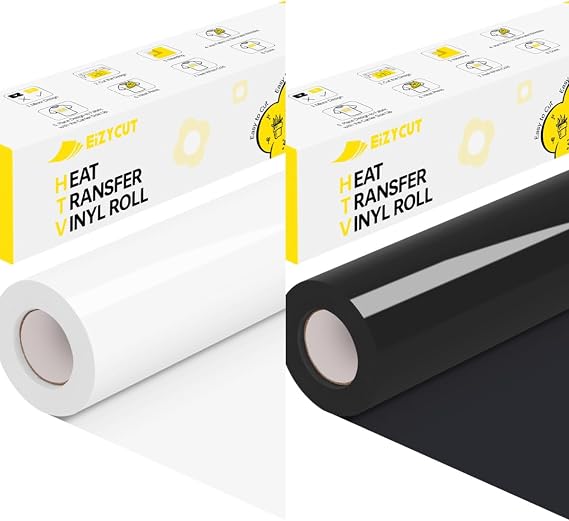 Heat Transfer Vinyl Black +White
