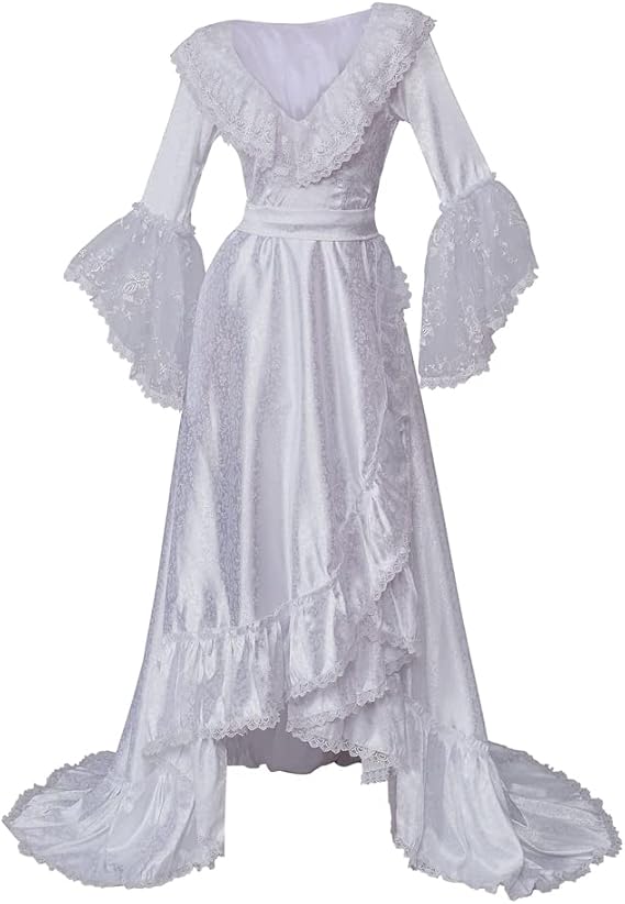 iSHOWcos The Phantom of the Opera Cosplay Christine Daae Costume Robe Womens White Nightgown Dress