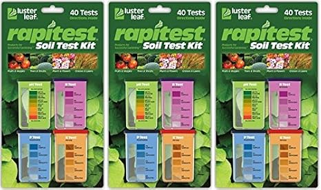 Luster Leaf 1601 Rapitest Soil Test Kit, 40 Count (3 Pack)