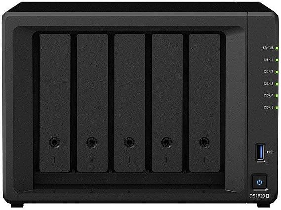 Synology DS1520+ 5-Bay Expandable NAS Kit, Quad-Core CPU with 8GB Memory for Standard Users, Domestic Authorized Dealer, Phone Support, DiskStation