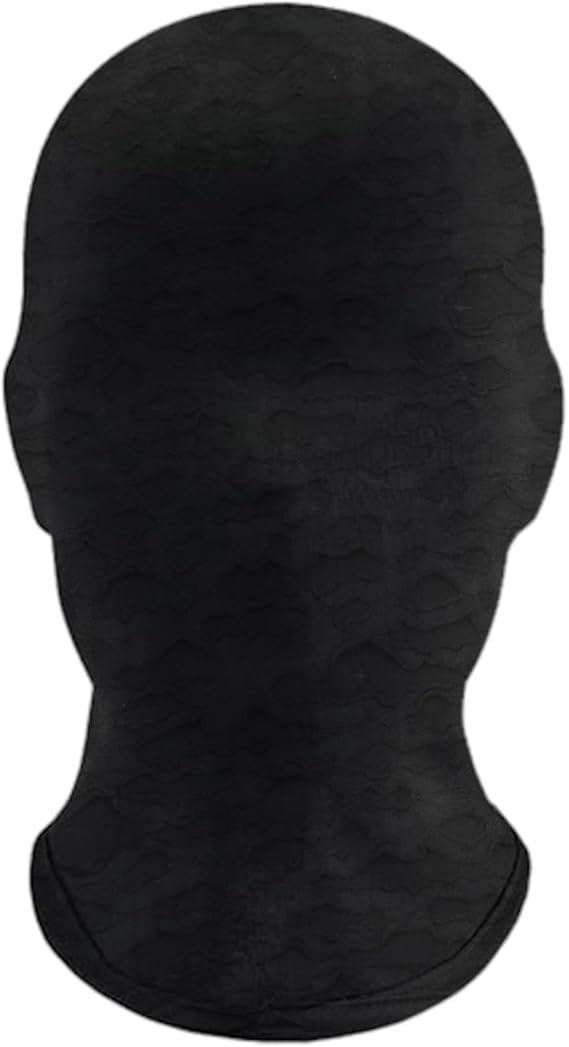 Karjiaja 1Pc Black Full Face Mask Breathable, Halloween Full Face Cover Mask Head Cover Faceless Spandex Morph Mask for Unisex Adult Men Women Halloween Party Costume