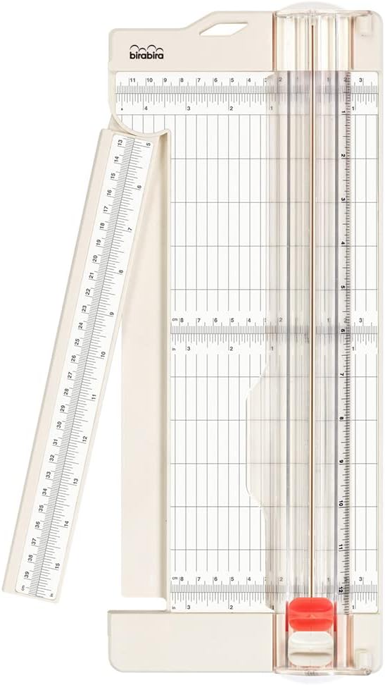 BiraBira Trimmer and Scorer with Swing-Out Arm, 12" x 4.5" Base | for Coupons Craft Paper Photos