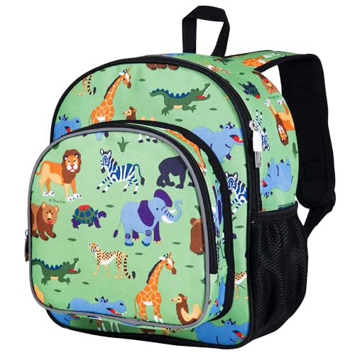 Wildkin 12-inch Kids Backpack Padded, Adjustable, Ideal for Daycare & Travel - Wild Animals