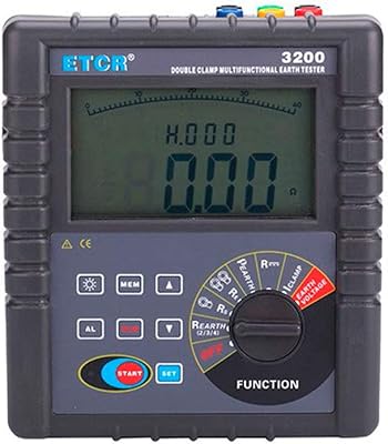 ETCR3200 Double Clamp Earth Resistance Meter Ground Resistance Multifunction Ground Resistance Tester Earth Resistance Tester