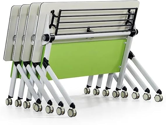 Folding Conference Room Table, Versatile Flip-Top Conference Tables, Portable and Foldable Solutions for Dynamic Meetings, Trainings, Classroom, and Offices (White5, 552030in)