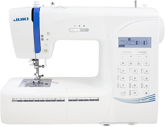 Juki HZL-80HP Sewing Machine with Automatic Needle Threader and Automatic One Step Buttonholing,  with a Hard-Shell Carrying Case