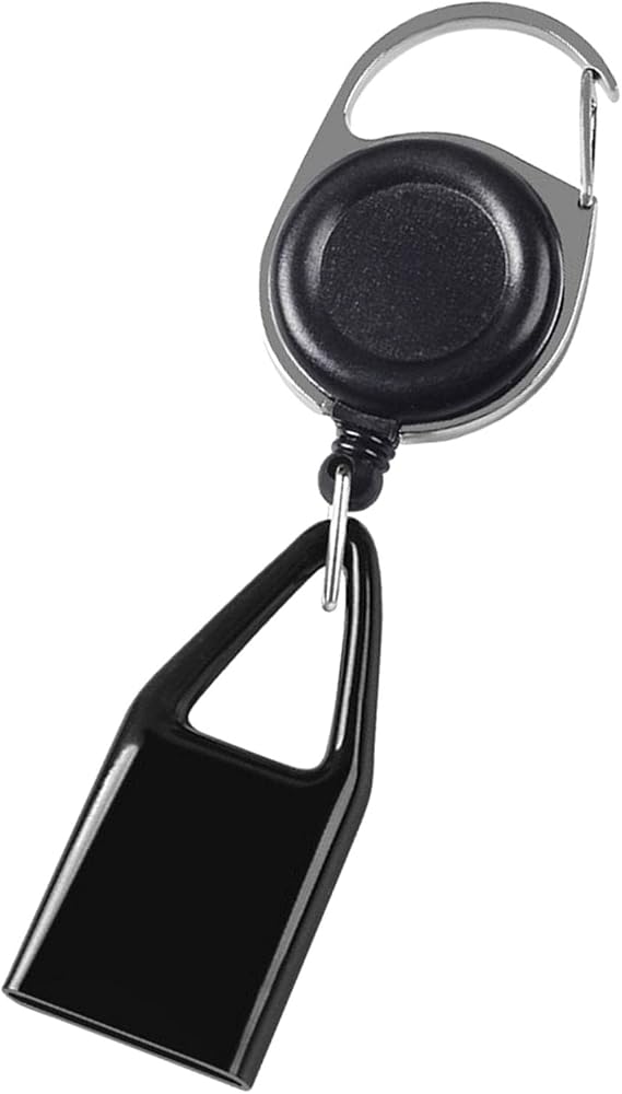 Newmind Premium Lighter Leash Retractable Lighter Holder Retractable Lighter Keychain with Clip - Black