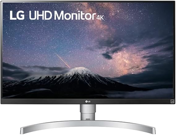 LG 27UL650-W Monitor 27" 4K UHD (3840 x 2160) IPS Display, VESA DisplayHDR 400, sRGB 99% Color Gamut, Radeon FreeSync, 3-Side Virtually Borderless Display- White