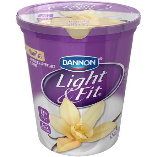 Light and Fit Quarts Vanilla Nonfat Yogurt, 32 Ounce -- 6 per case.