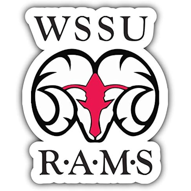 State Rams College Durable for Bumpers, Helmets, Laptops, Water Bottles, Lockers 3 Longest Side L8