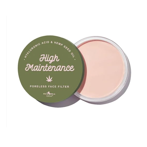 Italia Deluxe 1 x High Maintenance Putty Primer makeup Vitamin E IT-107 & Zipper Bag, Brown