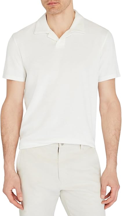 Club Monaco Men's Loop Terry Johnny Collar Polo