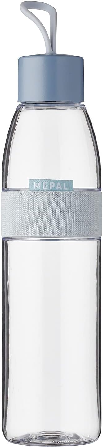 Mepal – Water Bottle Ellipse – Reusable Water Bottle – Leak Proof Drinking Bottle Suitable For Carbonated Drinks – BPA-Free - 700 ml – Nordic blue