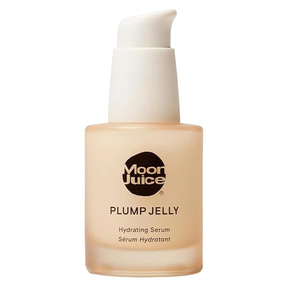 Moon Juice, Plump Jelly Hyaluronic Acid Serum, Peptides + Mushrooms, 1oz | Hydrating anti-aging face care for dehydrated skin, barrier & elasticity, vegan & cruelty-free