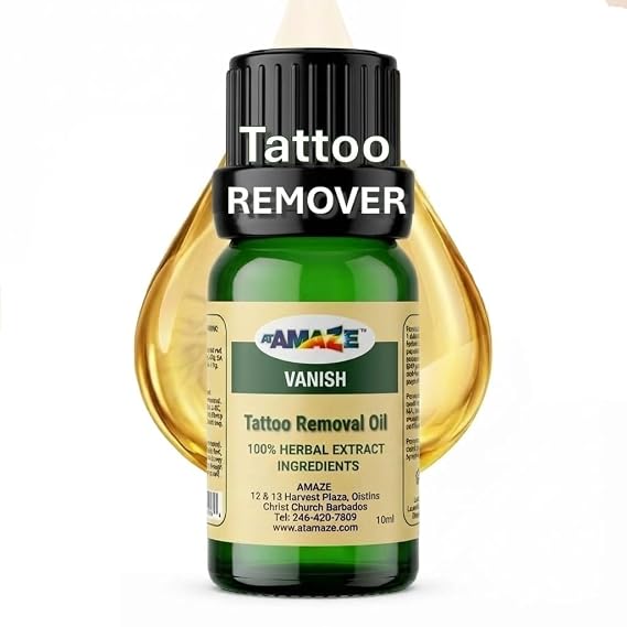 Tattoo Removal Oil, 100% Natural strong Formula to Safely Fade & Lighten Tattoo Ink, Gradually Fades Tattoos with Natural Ingredients, Low-Cost At-Home Non Laser Tattoo Removal Alternative