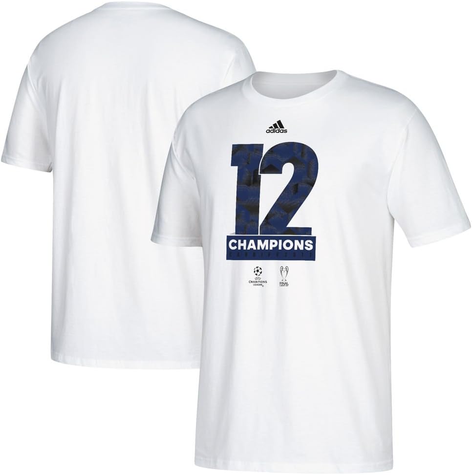Real Madrid Adidas 2017 UEFA Champions League ChampsホワイトTシャツ