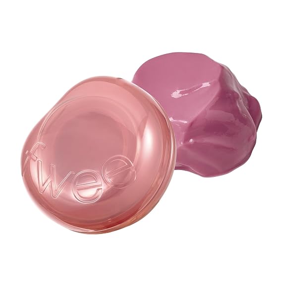 fwee Glowy Jelly Pot | Dewy Jelly Lip & Blush Color, Tinted Glow Balm, Dewy Buildable Finish Milky (Creamy Pink) | 0.14 oz