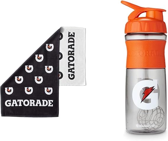 Gatorade Premium Sideline Towel Sport Water Bottle Bundle
