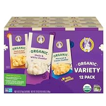 Annie Organic Mac and Cheese Variety Pack, 12 Count, 72 oz – Includes 4 Boxes Each of 3 Delicious Flavors, Perfect for Wholesome, Quick, and Easy Meals