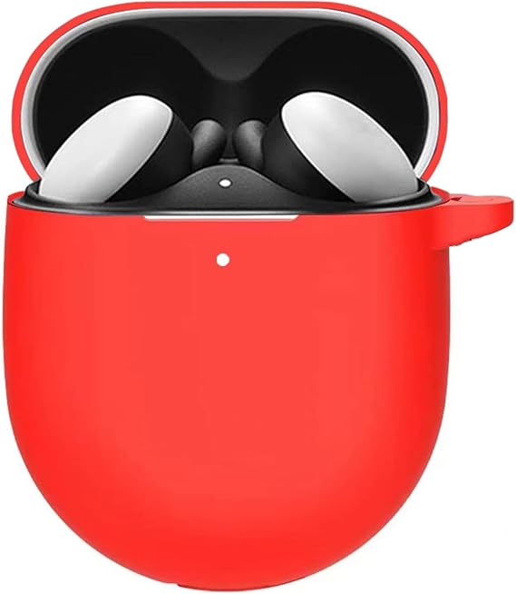Case Compatible with Google Pixel Buds Pro 2022,Soft Silicone Shockproof Anti-Scratch Protective Cover (Red)