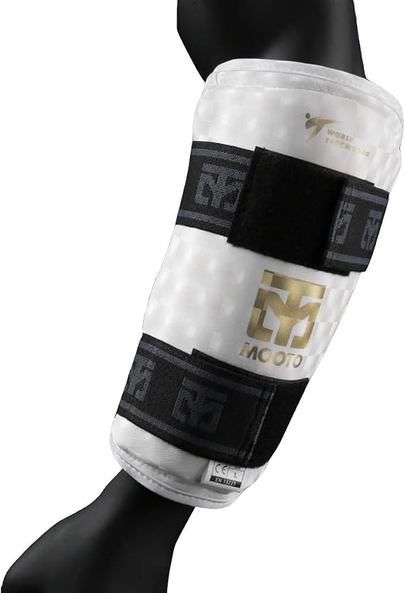 MOOTO Korea Taekwondo Extera S2 Forearm Protector Guard a Pair WT Logo Training Match Gym School Academy (Medium(Length 25cm or 0.82 ft))