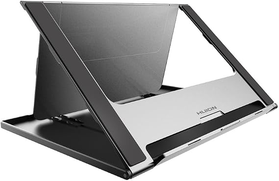HUION ST200 Adjustable Laptop Stand for Desk, Aluminum Computer Stand | Foldable Desktop Stand, Multi-Angle Portable Desk Stand for Up to 10-16" Laptops, Tablets, Drawing Tablets, Pen Display