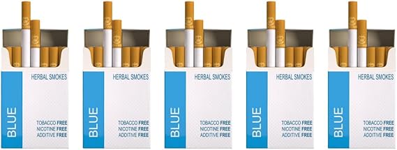 Honeyrose Blue - Tobacco & Nicotine Free Herbal Sticks, Pack of 20, Made in England